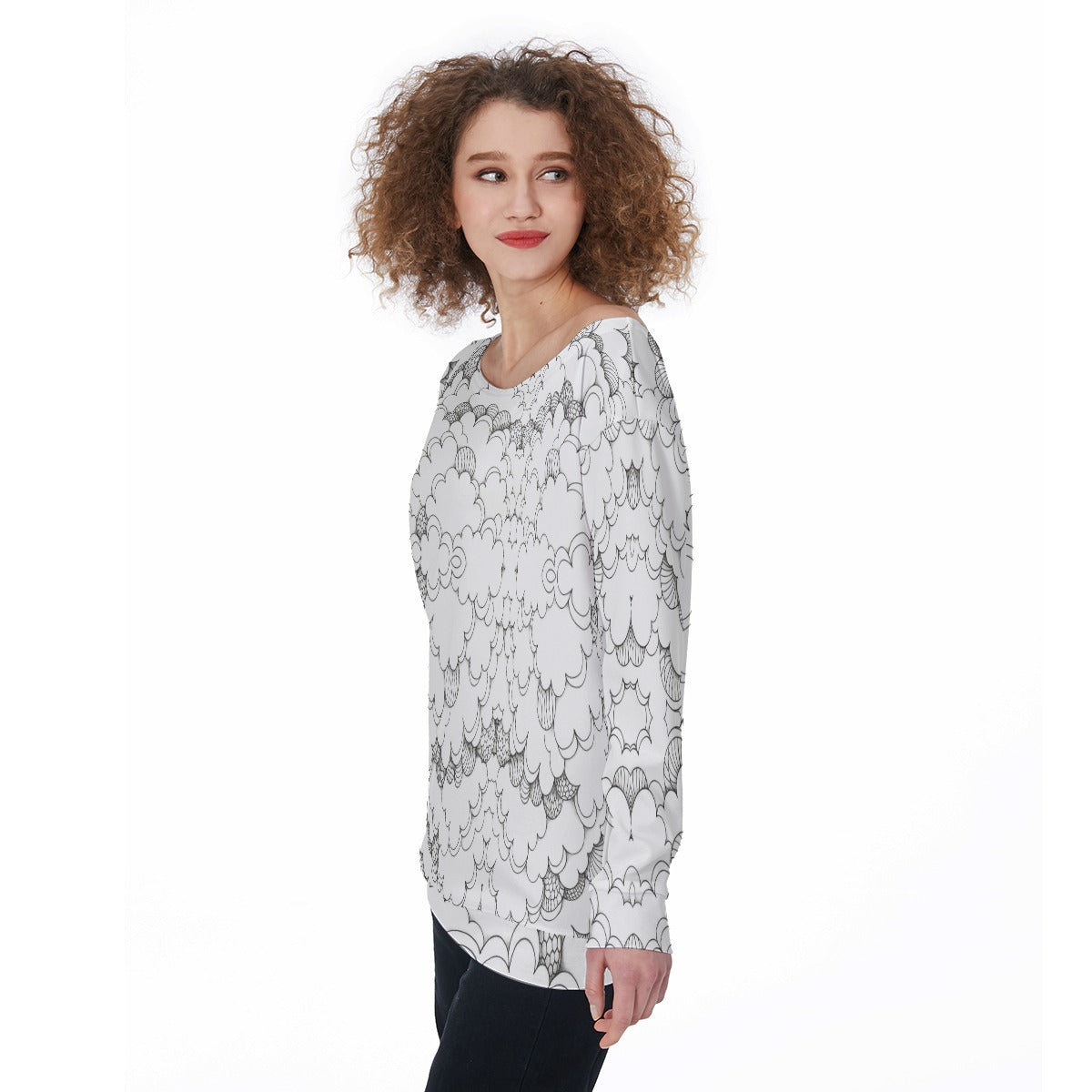 Women's Off-Shoulder Sweatshirt
