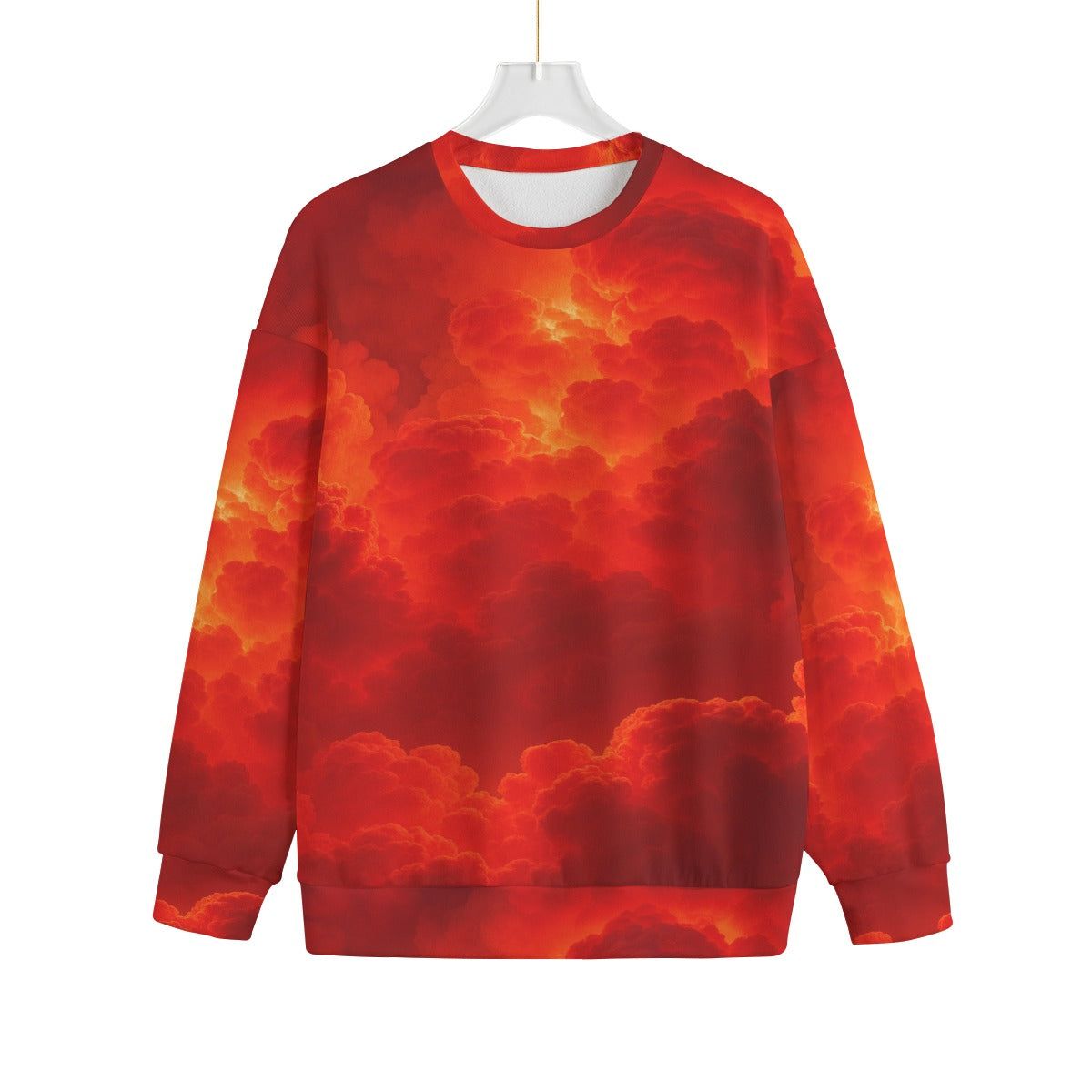 Unisex Drop-shoulder Knitted Fleece Sweater - view 1