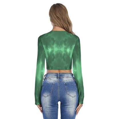 Women's Round Neck Crop Top T-Shirt