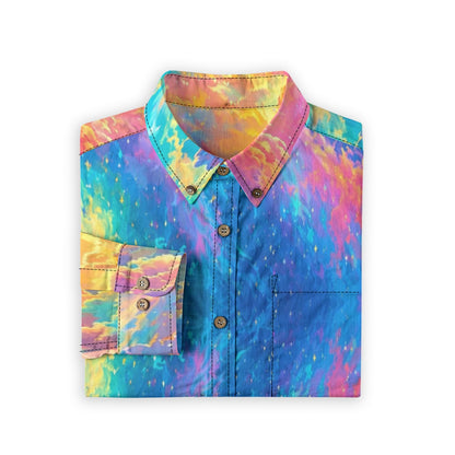 Men's Casual Lapel Long Sleeve Shirt|125GSM Cotton