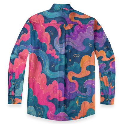 Men's Casual Lapel Long Sleeve Shirt|125GSM Cotton