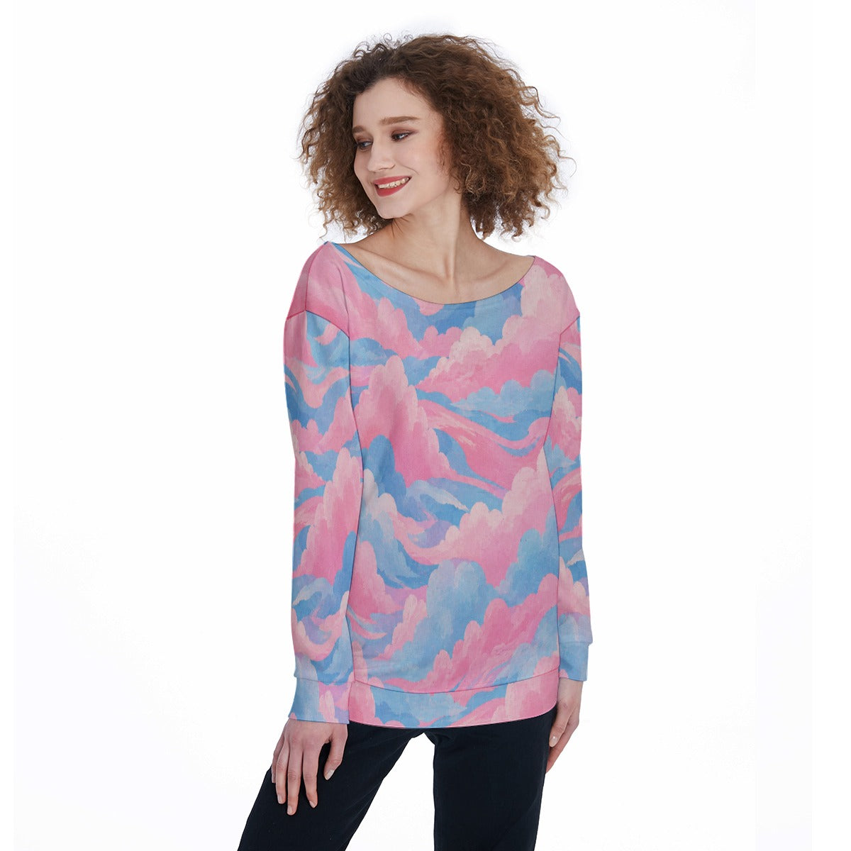 Women's Off-Shoulder Sweatshirt