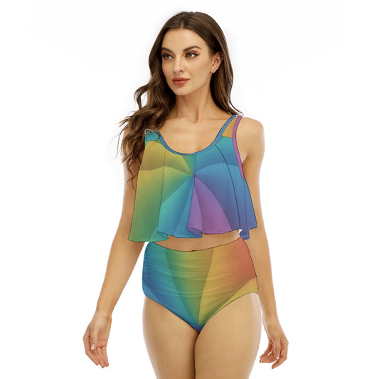 Women's Ruffled Vest Bikini Swimsuit