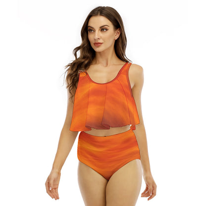 Women's Ruffled Vest Bikini Swimsuit