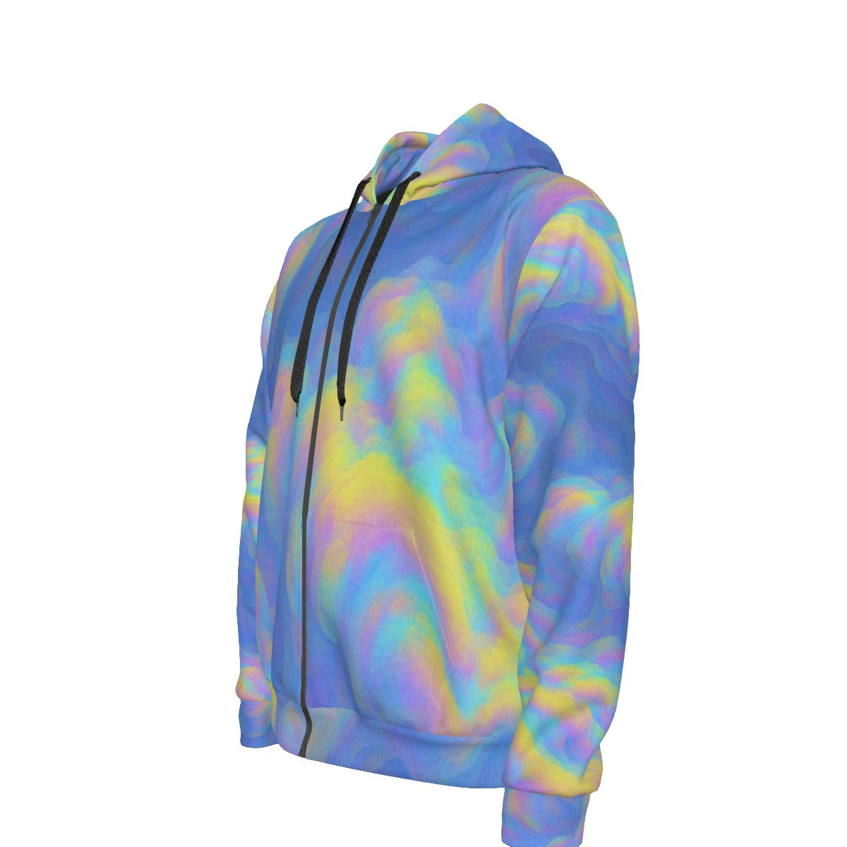 Unisex Zipper Hoodie With Black Lining