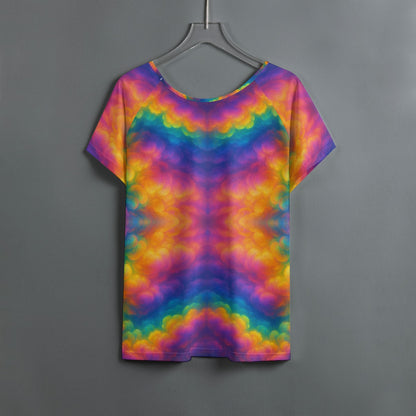 Women's Round Neck T-shirt With Raglan Sleeve