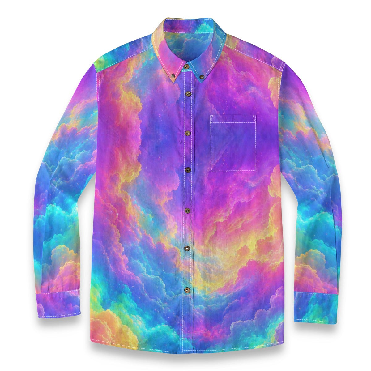 Men's Casual Lapel Long Sleeve Shirt|125GSM Cotton