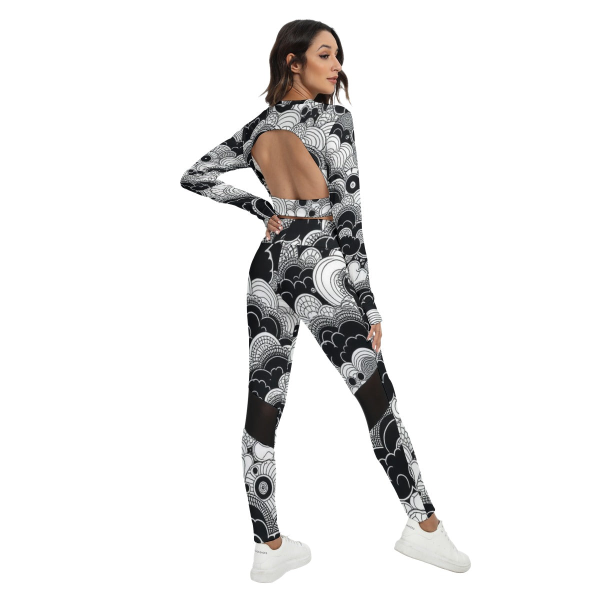 Women's Sport Set With Backless Top And Leggings
