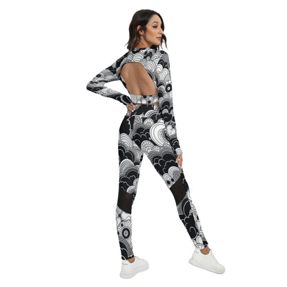 Women's Sport Set With Backless Top And Leggings