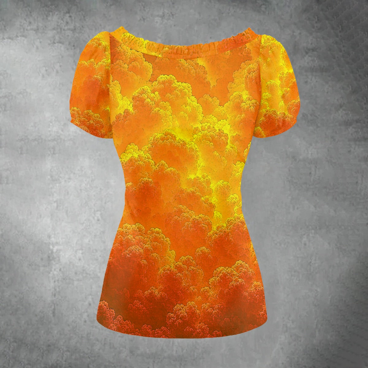 Women's Puff Sleeve Pleated Shirt