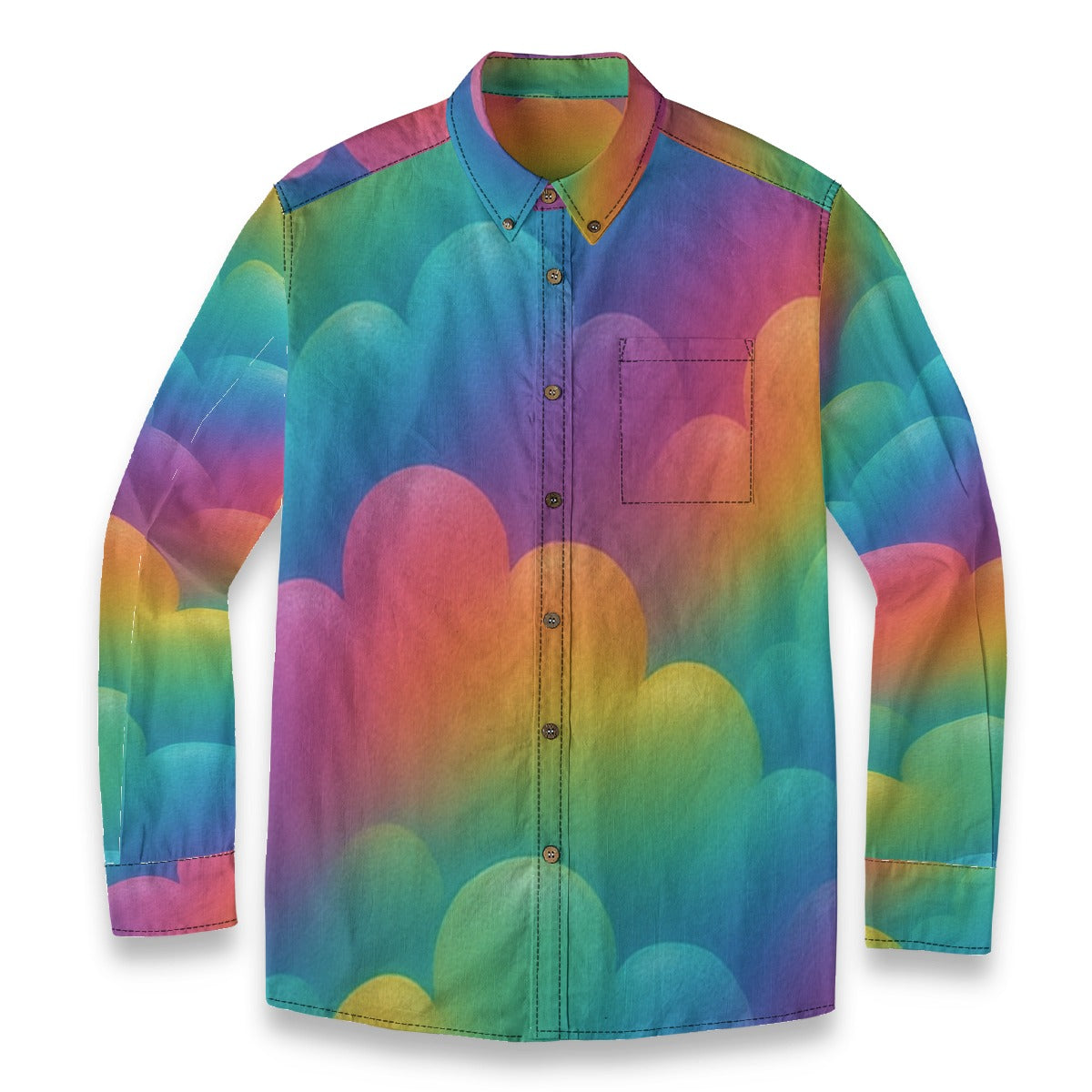 Men's Casual Lapel Long Sleeve Shirt|125GSM Cotton