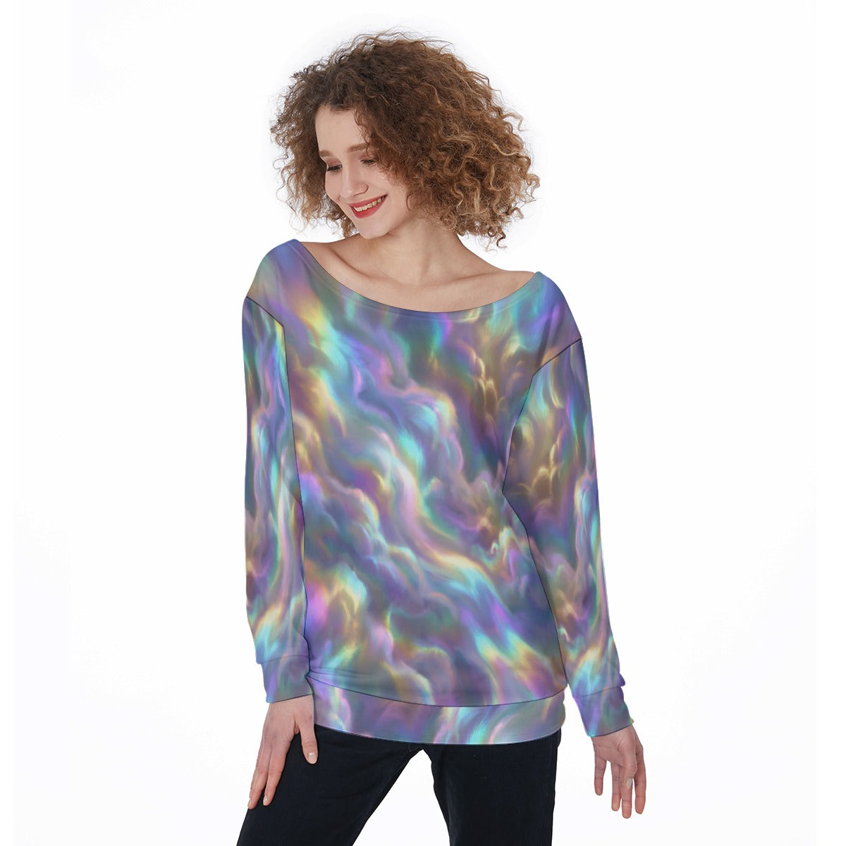 Women's Off-Shoulder Sweatshirt
