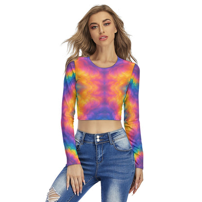 Women's Round Neck Crop Top T-Shirt