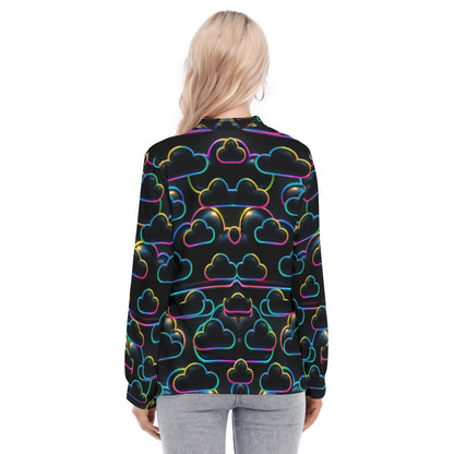 Women's Long Sleeve Blouse With Button Closure