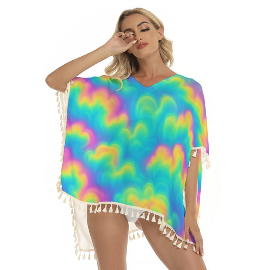 Women's Square Fringed Shawl