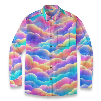 Men's Casual Lapel Long Sleeve Shirt|125GSM Cotton