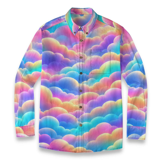Men's Casual Lapel Long Sleeve Shirt|125GSM Cotton