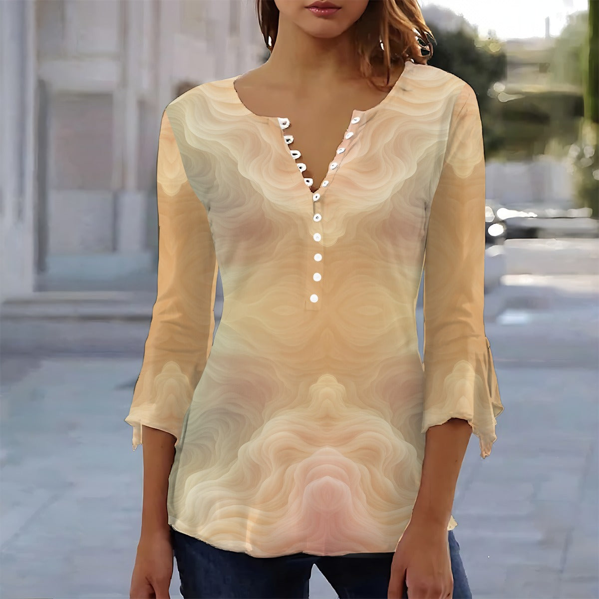 Women's T-shirt With 3/4 Sleeve