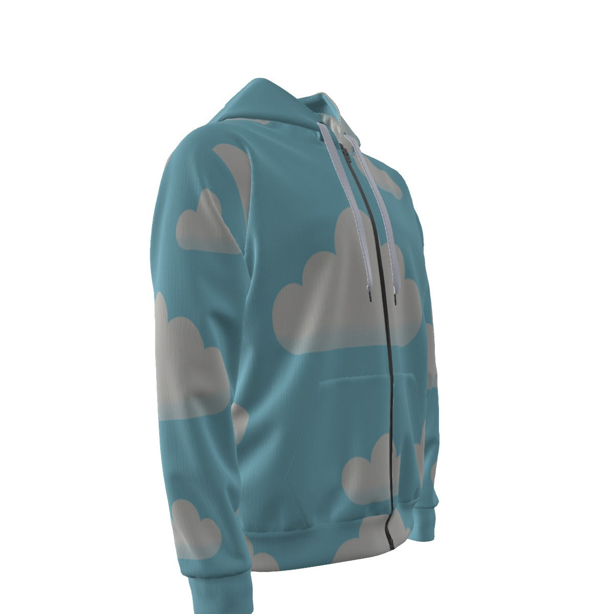 Unisex Zipper Hoodie With Black Lining