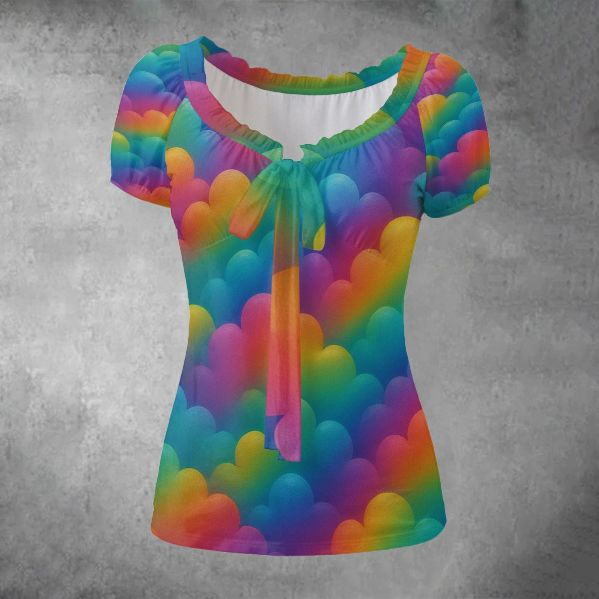 Women's Puff Sleeve Pleated Shirt