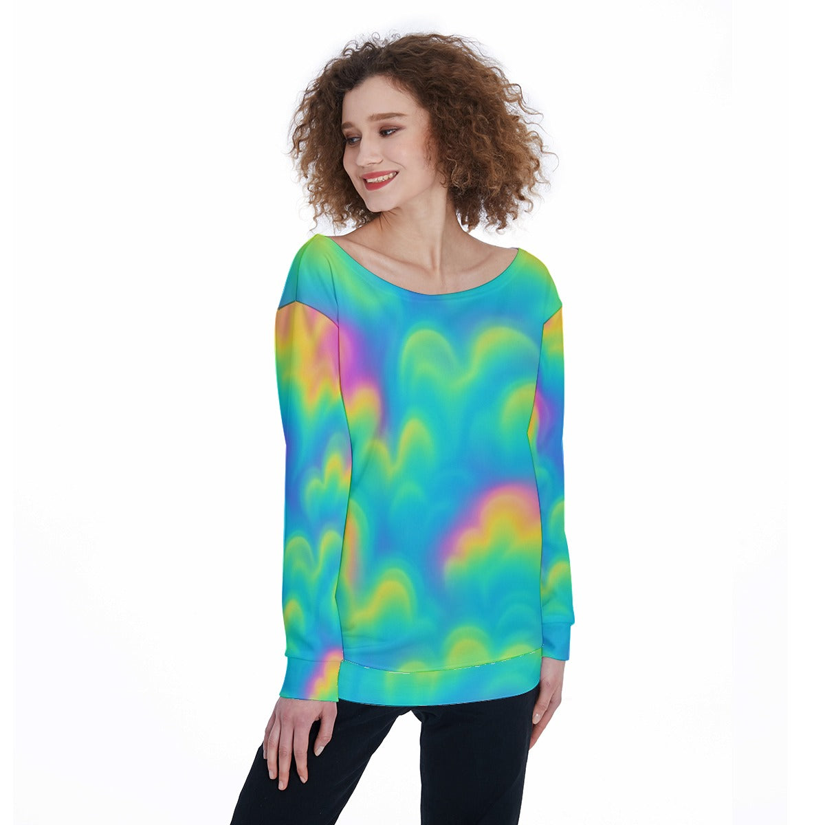 Women's Off-Shoulder Sweatshirt