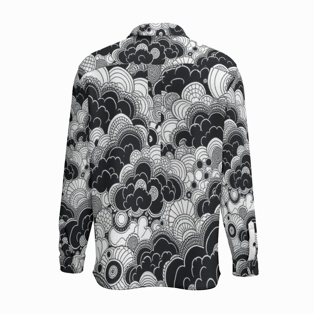 Men's Business Lapel Long Sleeve Shirt With Pocket|110GSM Imitation Flax