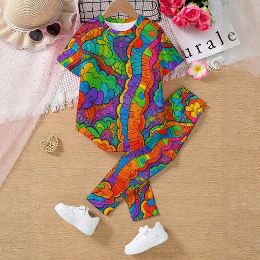 Unisex Kids' Casual Top and Pants Set