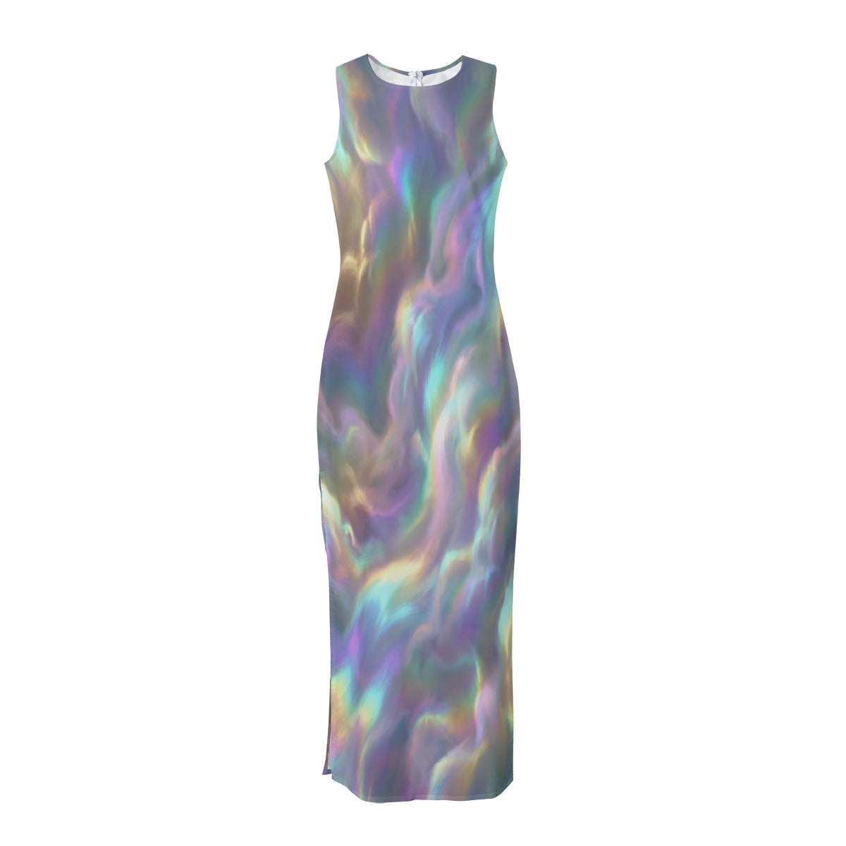 Women's Beach Perspective Chiffon Sleeveless Dress