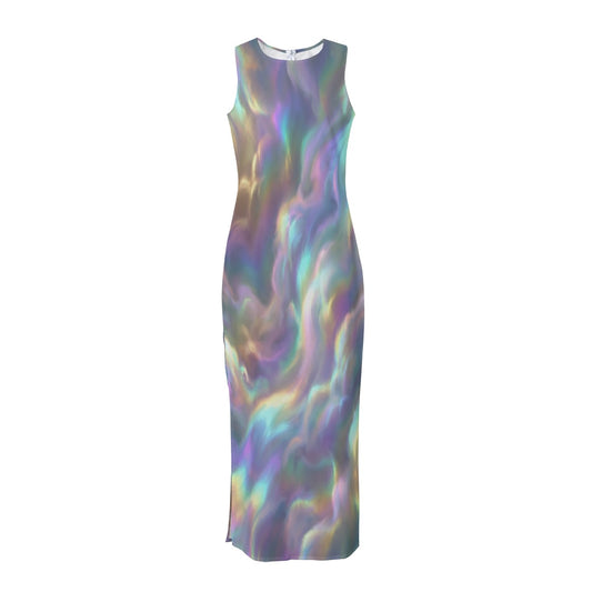 Women's Beach Perspective Chiffon Sleeveless Dress
