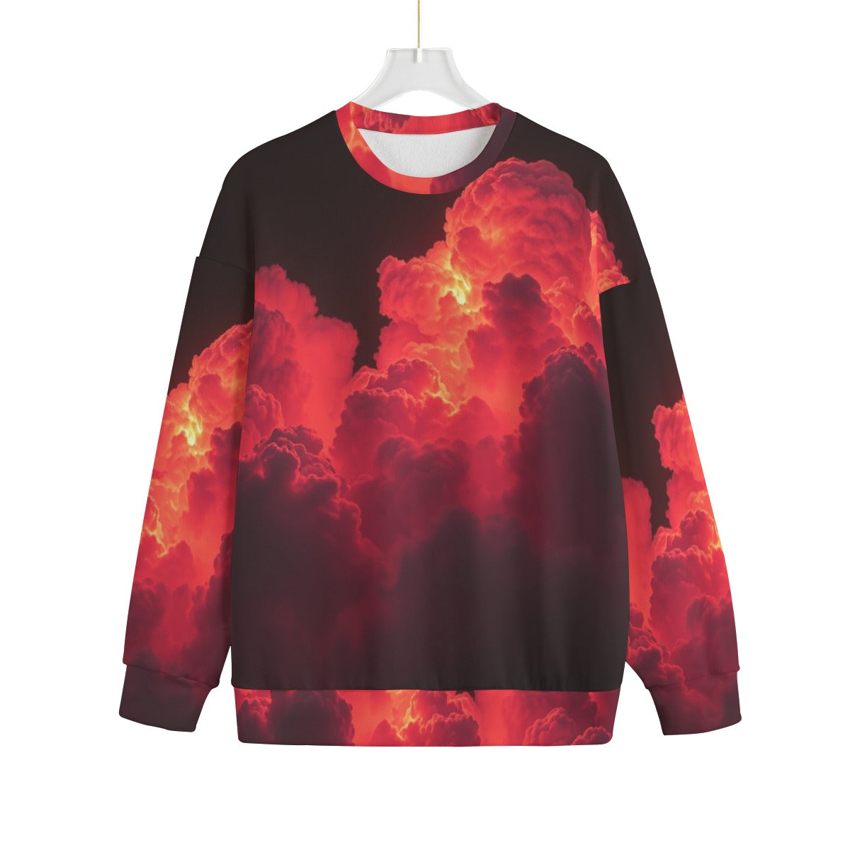 Unisex Drop-shoulder Knitted Fleece Sweater - view 1