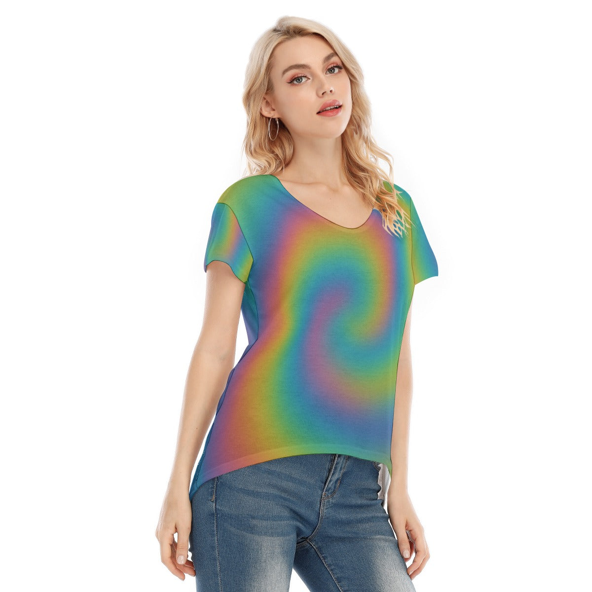 Women's V-neck Short Sleeve T-shirt