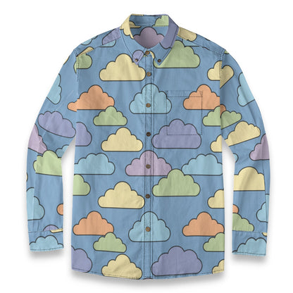 Men's Casual Lapel Long Sleeve Shirt|125GSM Cotton