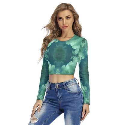 Women's Round Neck Crop Top T-Shirt