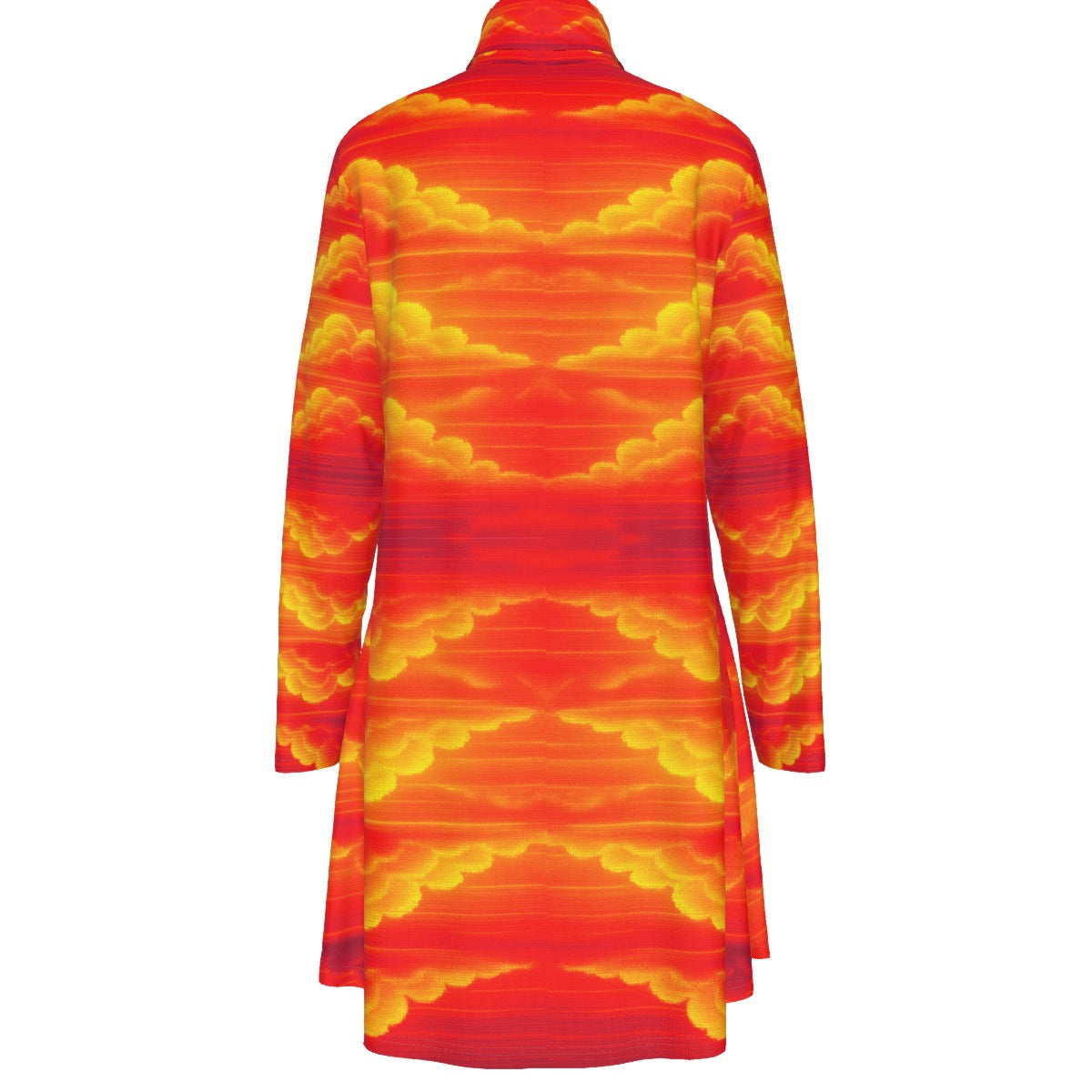 Women's High Neck Dress With Long Sleeve