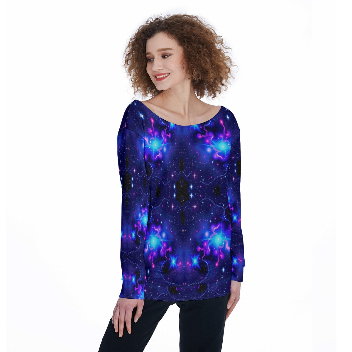 Women's Off-Shoulder Sweatshirt