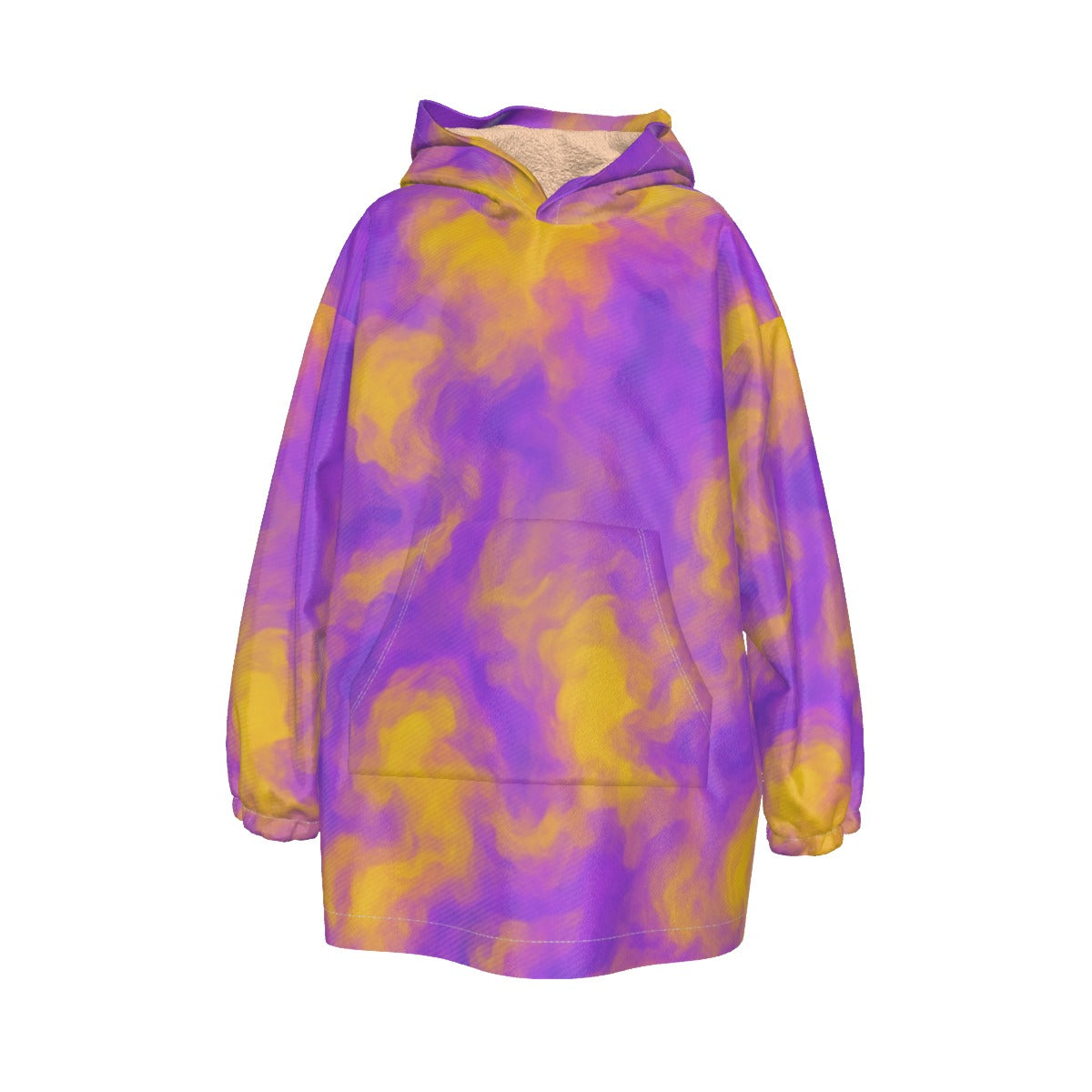 Unisex Kid's Sherpa Fleece Hoodie Blanket