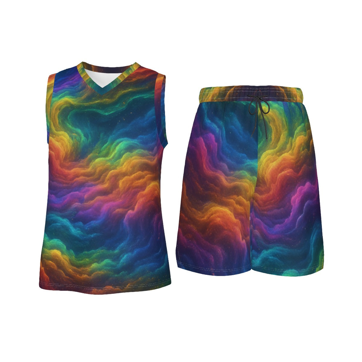 Men's V Neck Basketball Suit