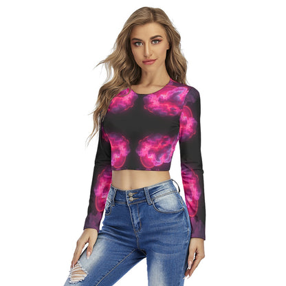 Women's Round Neck Crop Top T-Shirt