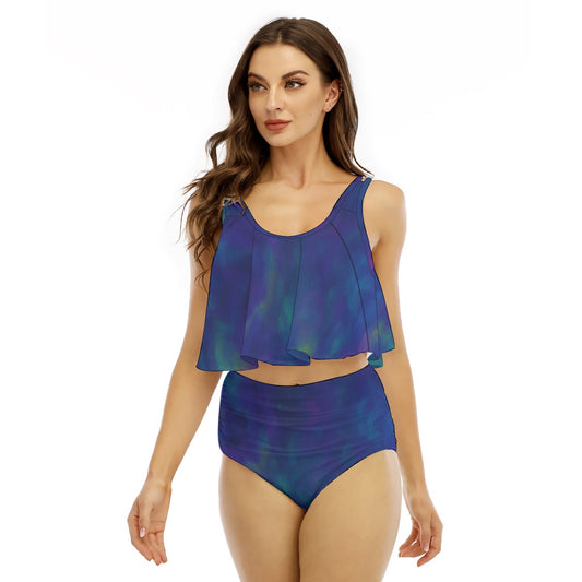 Women's Ruffled Vest Bikini Swimsuit