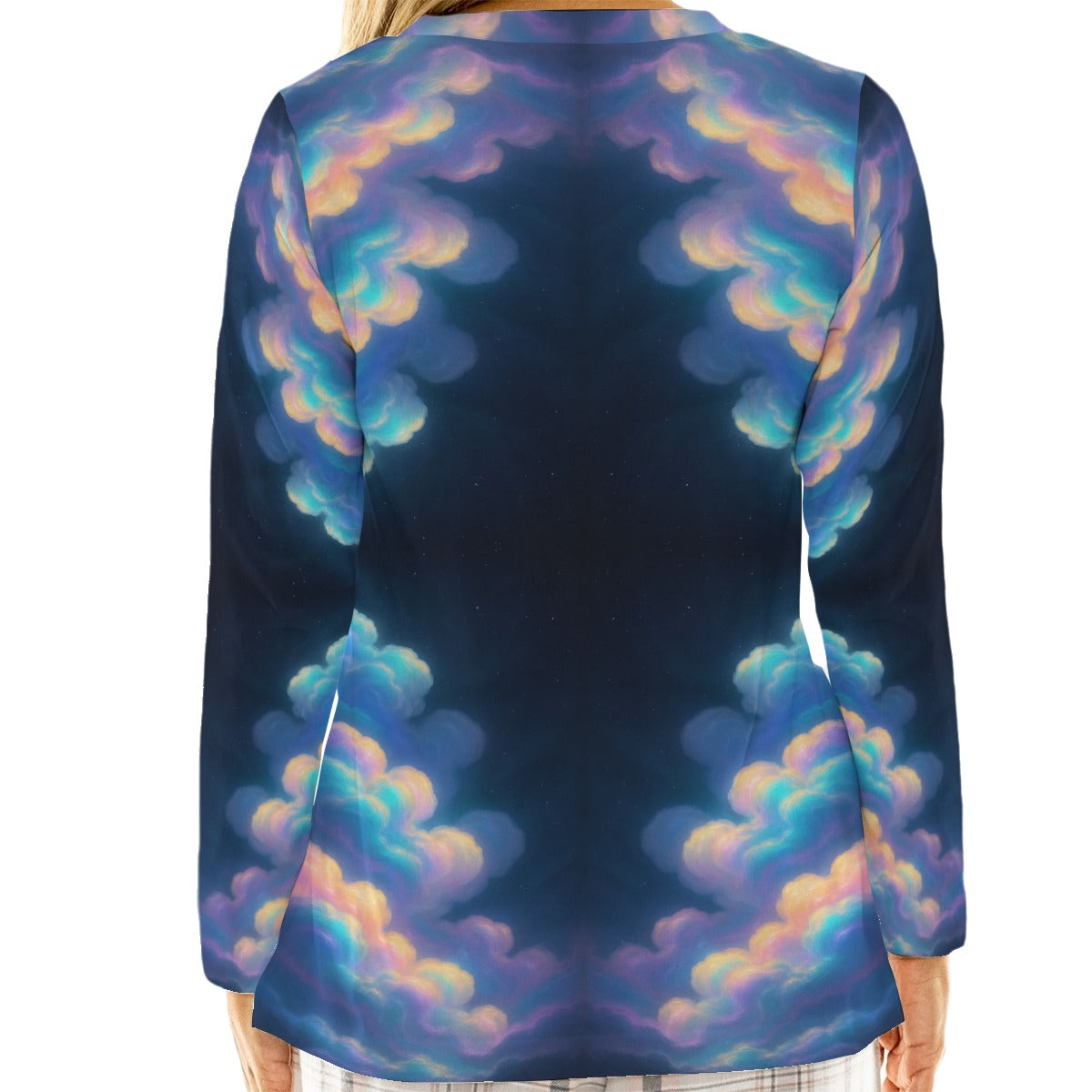 Women's Loose V-Neck T-Shirt With Long Sleeve