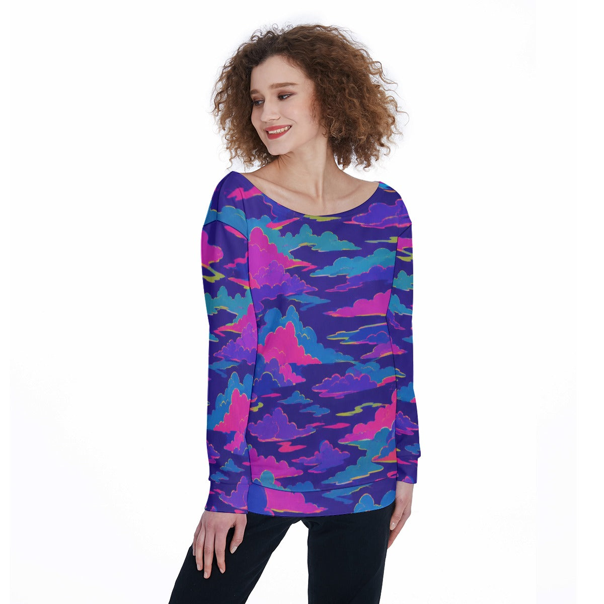 Women's Off-Shoulder Sweatshirt