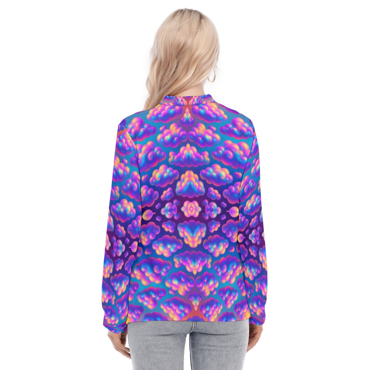 Women's Long Sleeve Blouse With Button Closure