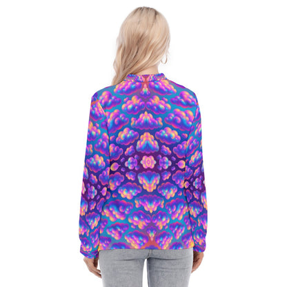 Women's Long Sleeve Blouse With Button Closure