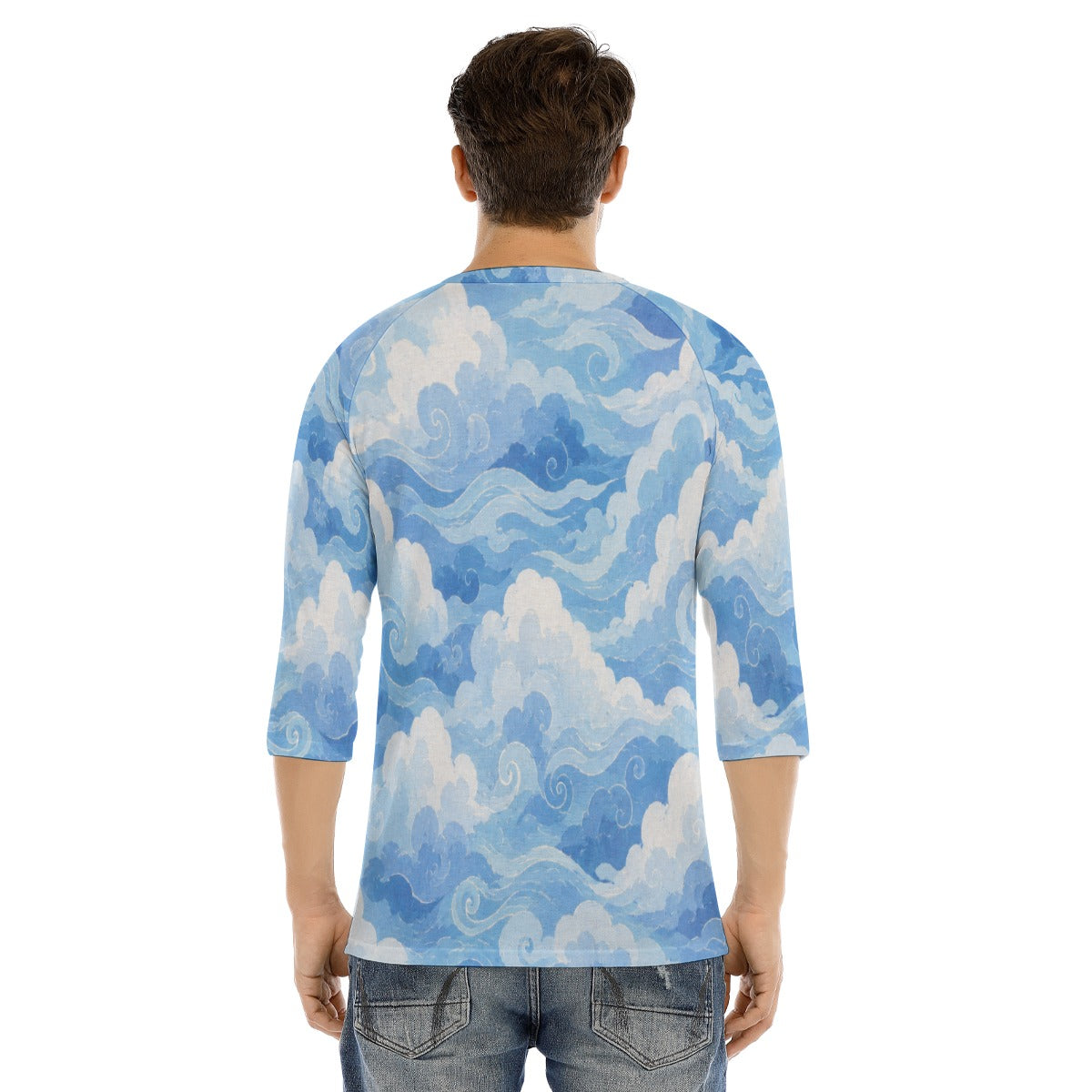 Men's Bracelet Sleeve T-shirt With Button Closure - view 4