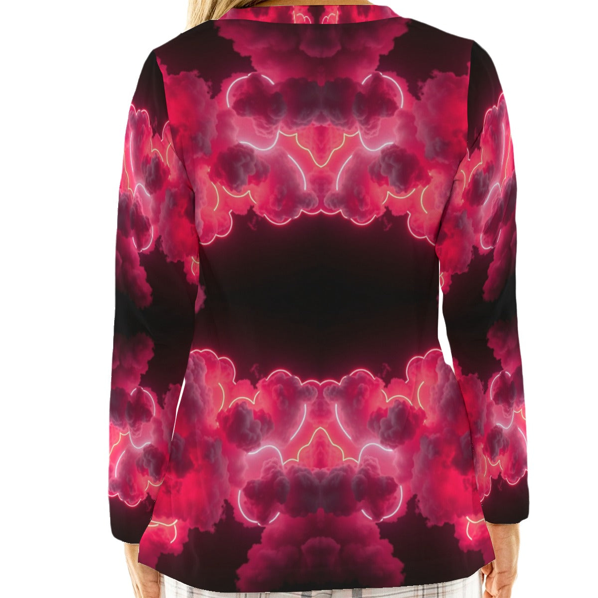 Women's Loose V-Neck T-Shirt With Long Sleeve