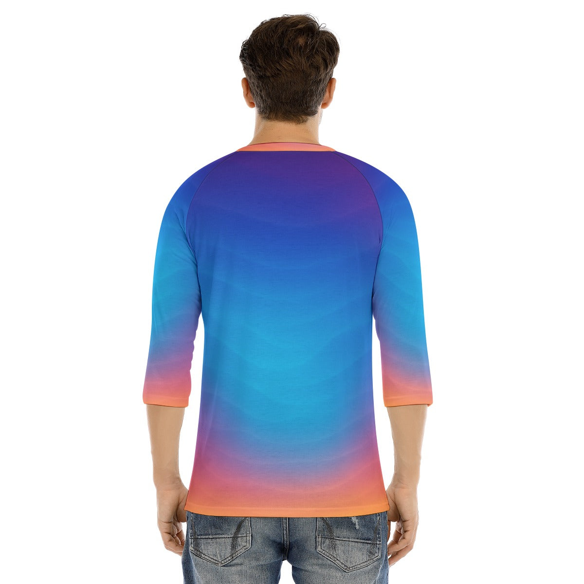 Men's Bracelet Sleeve T-shirt With Button Closure - view 4