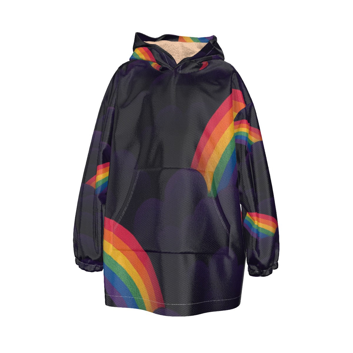 Unisex Kid's Sherpa Fleece Hoodie Blanket