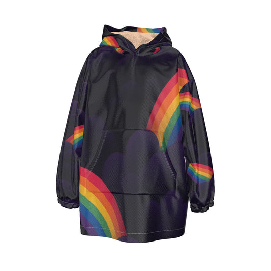 Unisex Kid's Sherpa Fleece Hoodie Blanket