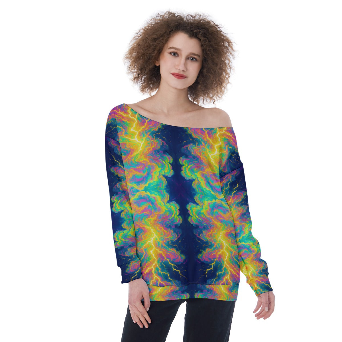 Women's Off-Shoulder Sweatshirt