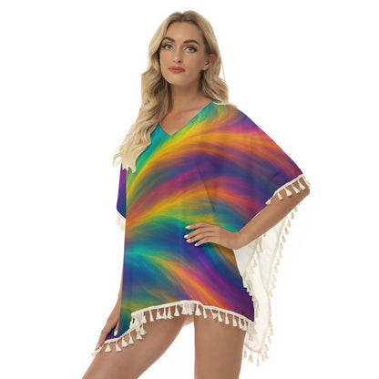 Women's Square Fringed Shawl